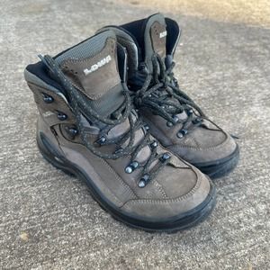 Lowa Brown Suede Gtx Mid Renegade Hiking Boots Women’s 8 Read